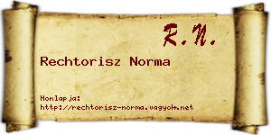 Rechtorisz Norma névjegykártya